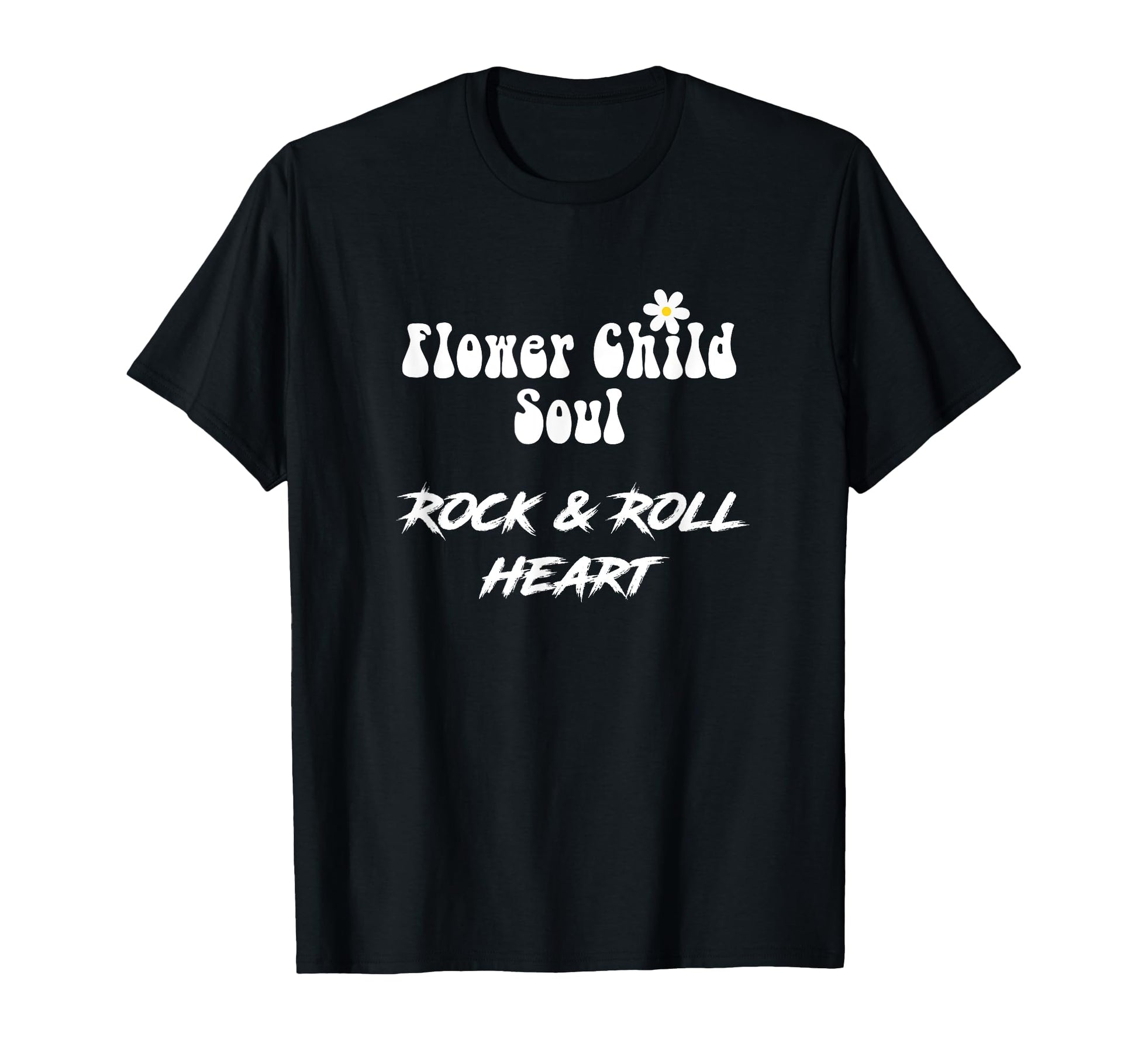 Flower Child Soul Rock And Roll Heart T-Shirt - Custom Art Print Unisex - T-Shirt, Sweatshirt, Hoodie