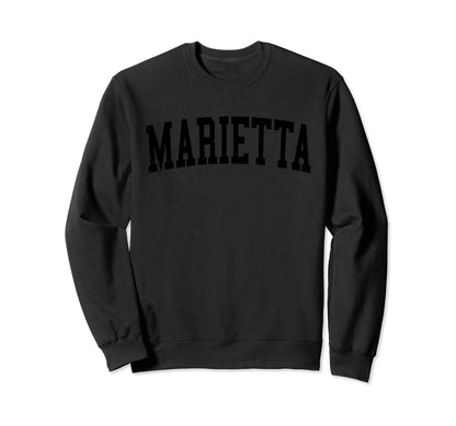 Marietta Ga Distressed Black Sweatshirt - Streetwear Style Men Women - T-Shirt, Sweatshirt, Hoodie