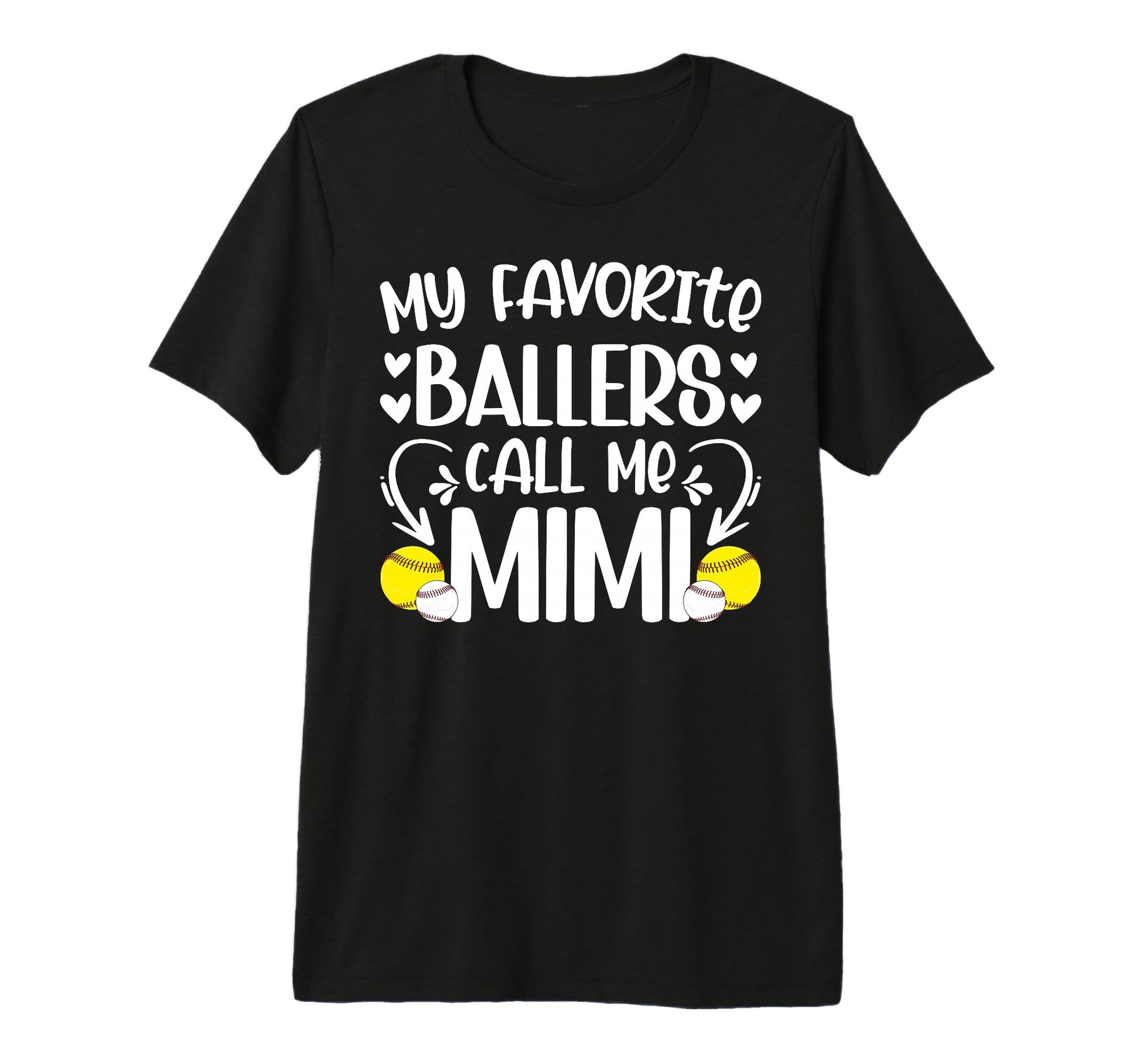 Favorite Ballers Call Me Mimi Baseball T-Shirt - Trendy Graphic Men Women - T-Shirt, Sweatshirt, Hoodie