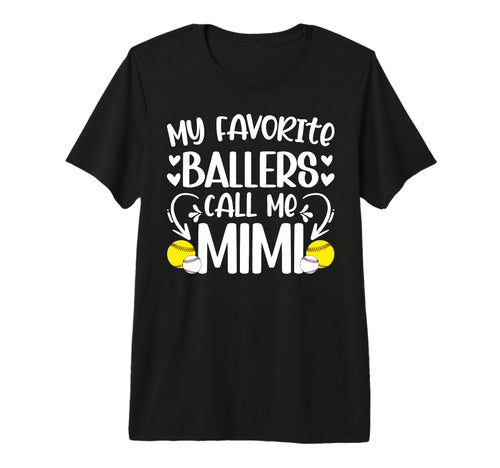 Favorite Ballers Call Me Mimi Baseball T-Shirt - Trendy Graphic Men Women - T-Shirt, Sweatshirt, Hoodie