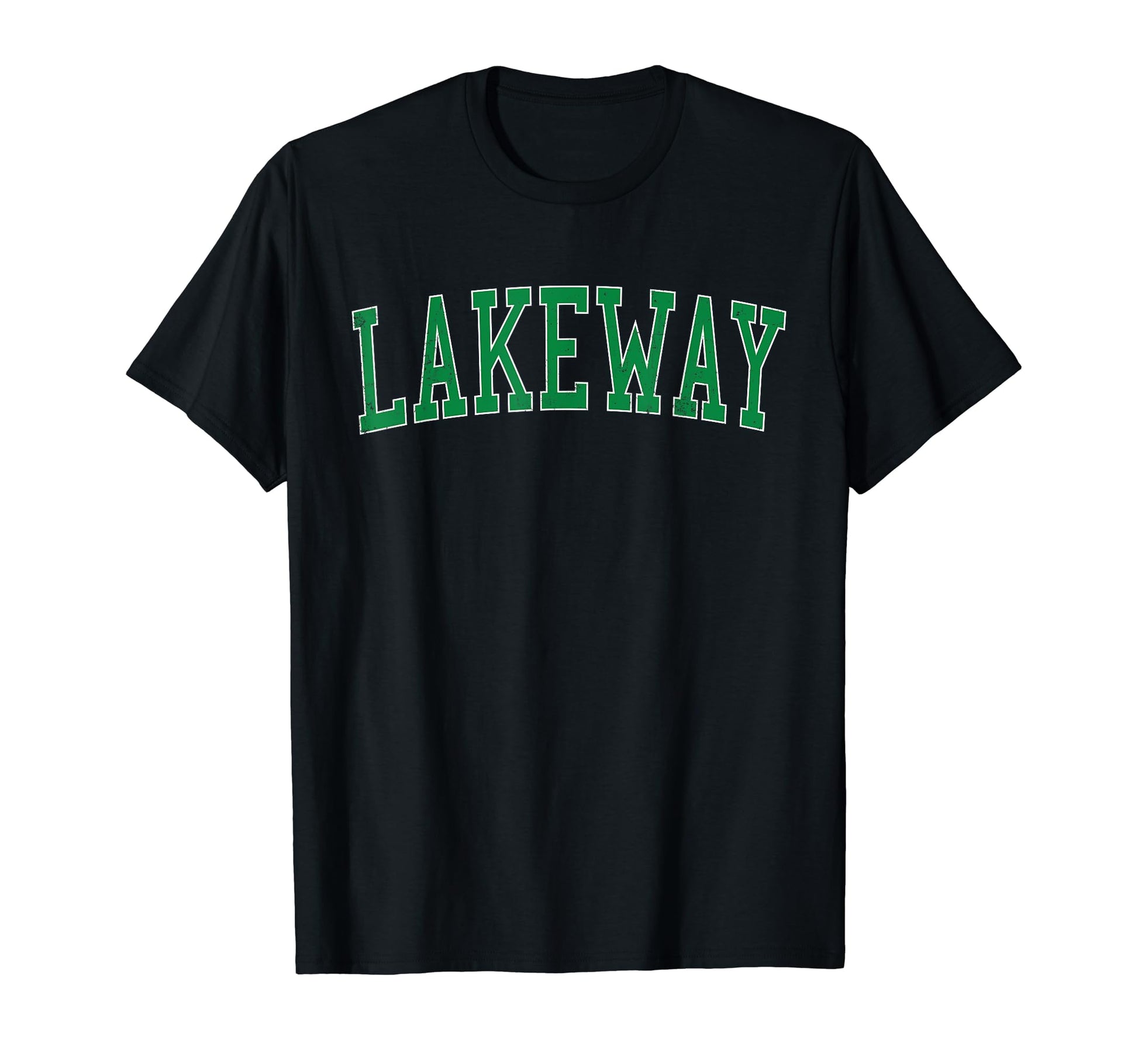 Lakeway Tx Distressed Green Varsity T-Shirt - Streetwear Style for Adults - T-Shirt, Sweatshirt, Hoodie