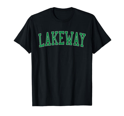 Lakeway Tx Distressed Green Varsity T-Shirt - Streetwear Style for Adults - T-Shirt, Sweatshirt, Hoodie