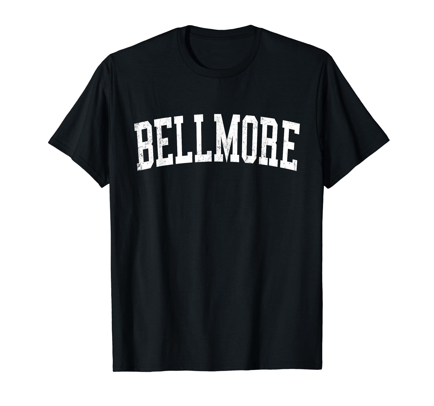 Bellmore Ny Distressed White Varsity T-Shirt - Aesthetic Graphic Unisex - T-Shirt, Sweatshirt, Hoodie