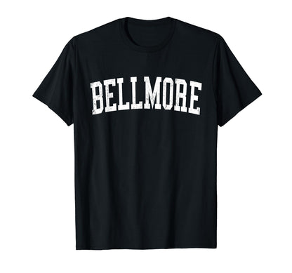 Bellmore Ny Distressed White Varsity T-Shirt - Aesthetic Graphic Unisex - T-Shirt, Sweatshirt, Hoodie