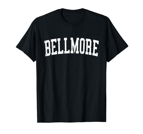 Bellmore Ny Distressed White Varsity T-Shirt - Aesthetic Graphic Unisex - T-Shirt, Sweatshirt, Hoodie