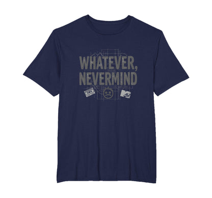 Whatever Nevermind Gen X Nostalgic 90S T-Shirt - Custom Art Print Unisex - T-Shirt, Sweatshirt, Hoodie