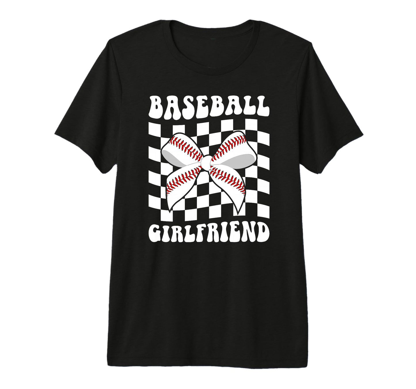 Baseball Girlfriend Groovy Baseball T-Shirt - Minimalist Print Unisex - T-Shirt, Sweatshirt, Hoodie