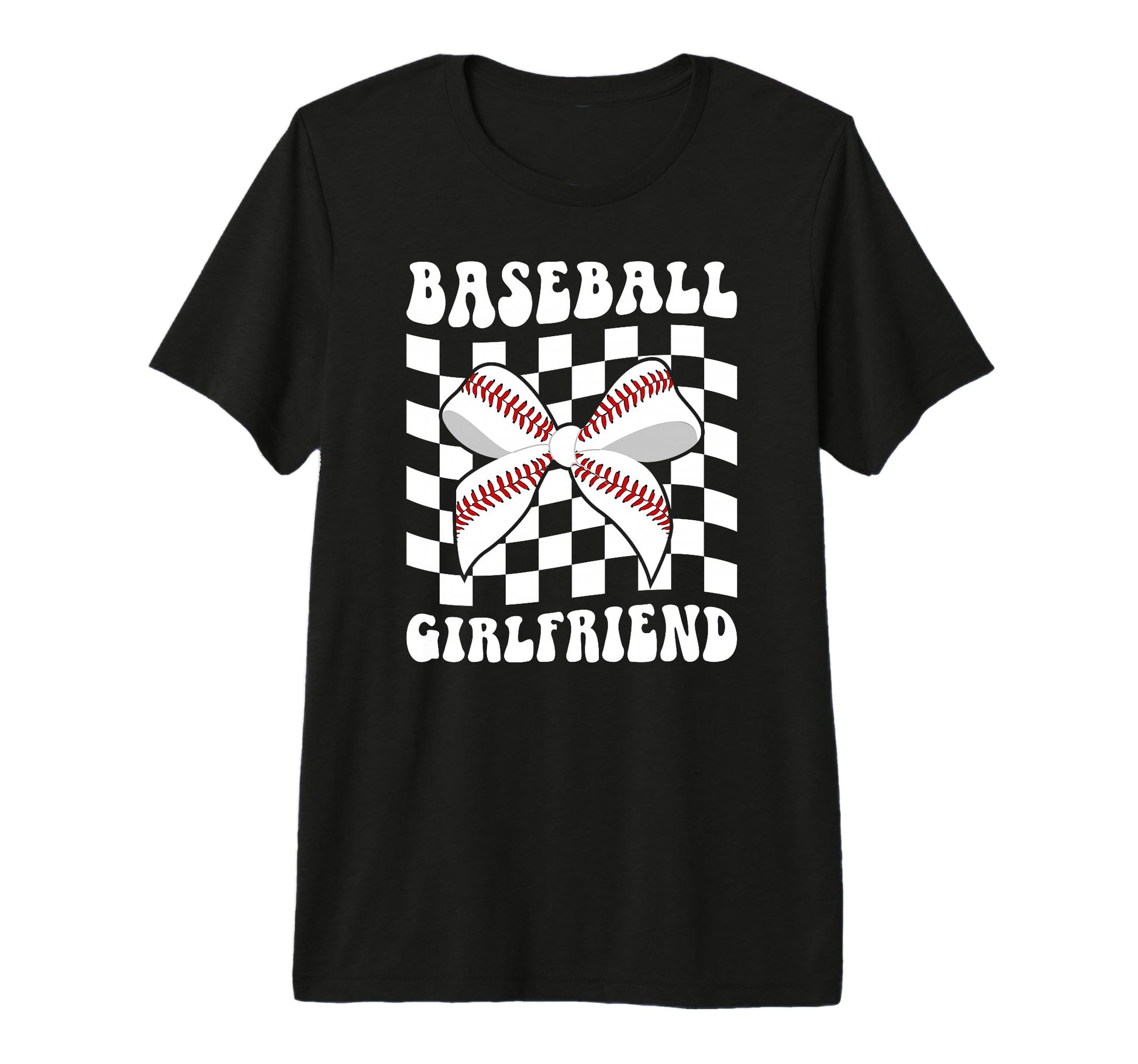 Baseball Girlfriend Groovy Baseball T-Shirt - Minimalist Print Unisex - T-Shirt, Sweatshirt, Hoodie