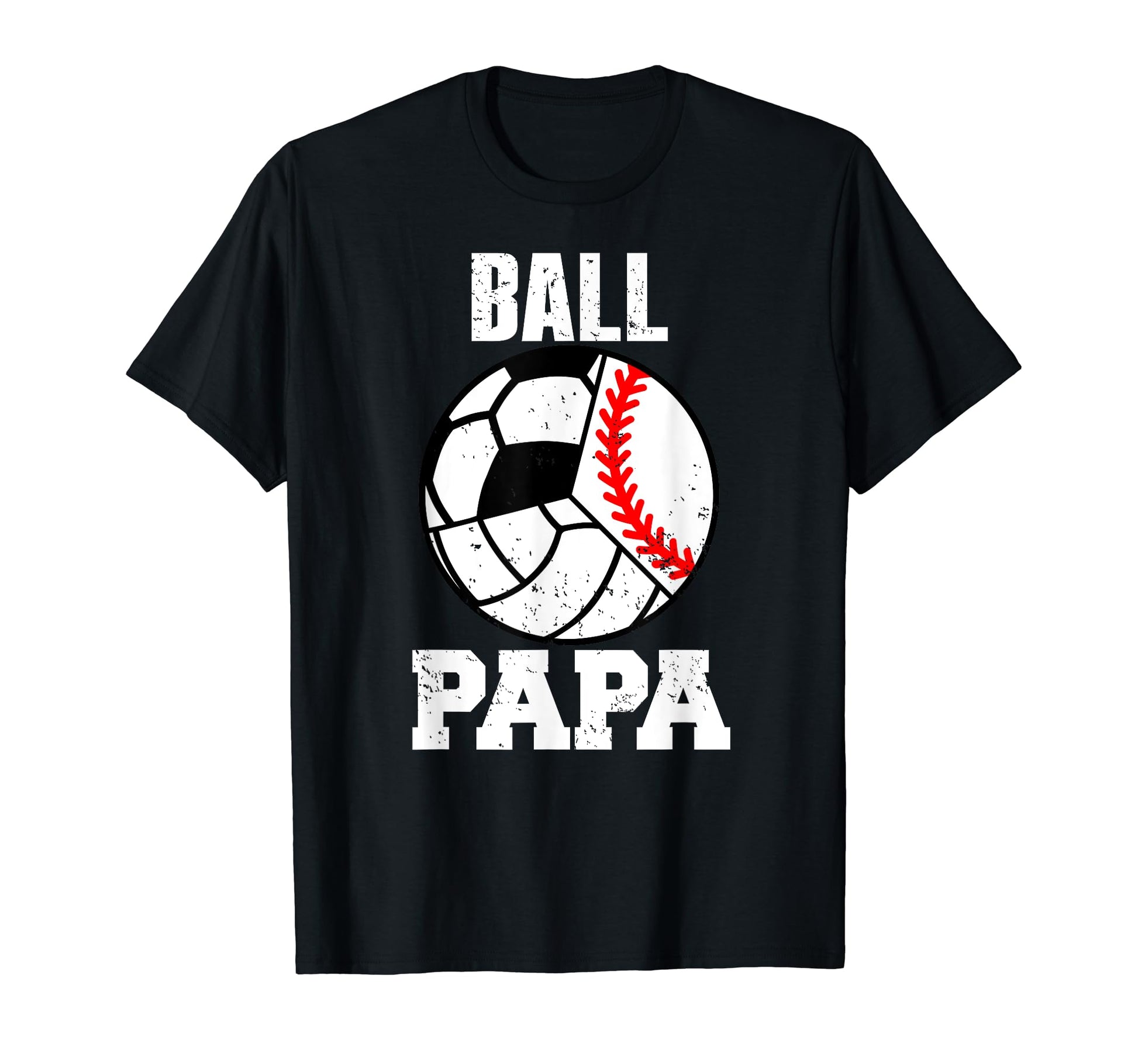 Ball Papa Funny Baseball Volleyball T-Shirt - Minimalist Print for Adults - T-Shirt, Sweatshirt, Hoodie