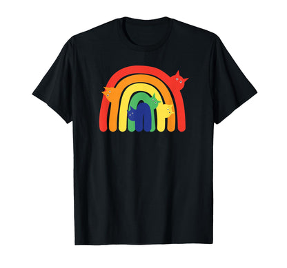 Rainbow Cats Lgbtq Kitty Lover Fun T-Shirt - Unique Graphic Unisex - T-Shirt, Sweatshirt, Hoodie