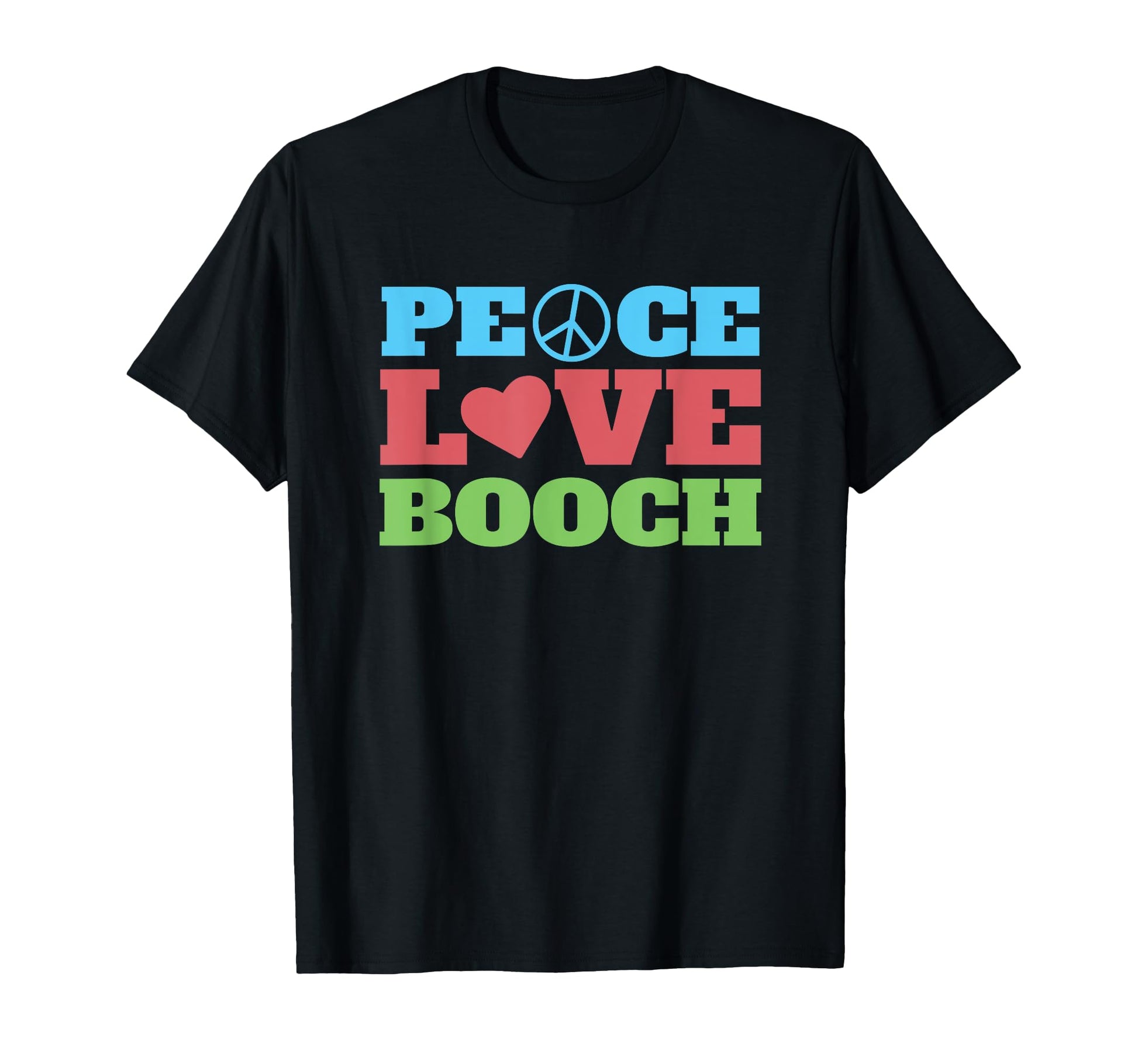 Peace Love Booch Hippie Kombucha T-Shirt - Fun Novelty Design Men Women - T-Shirt, Sweatshirt, Hoodie