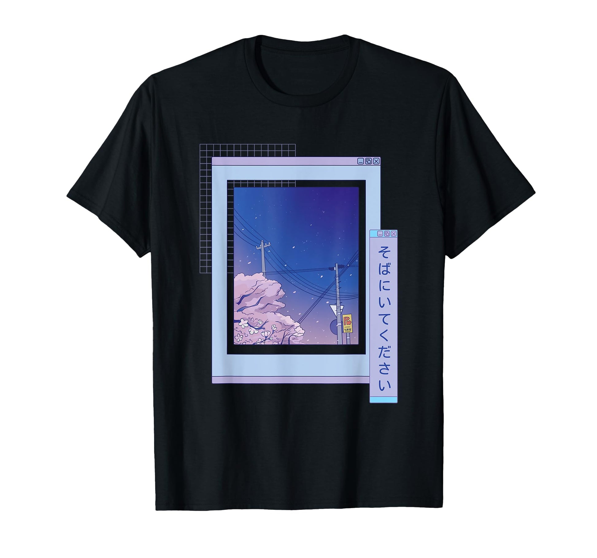 Japanese Landscape Cherry Blossom T-Shirt - Fun Novelty Design for Adults - T-Shirt, Sweatshirt, Hoodie