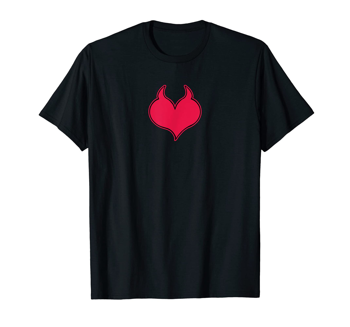 Devil Red Heart Soft Grunge Goth T-Shirt - Custom Art Print Men Women - T-Shirt, Sweatshirt, Hoodie