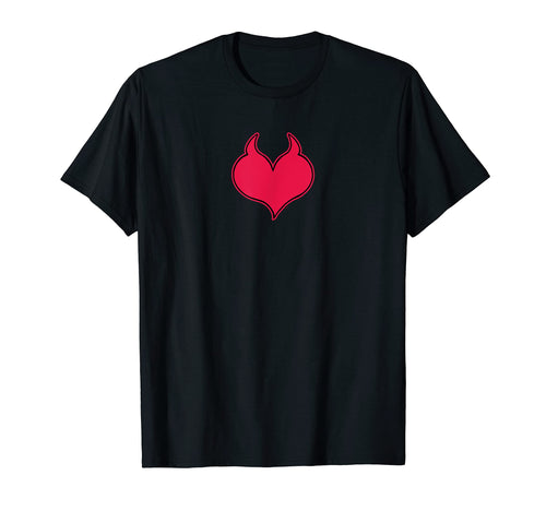 Devil Red Heart Soft Grunge Goth T-Shirt - Custom Art Print Men Women - T-Shirt, Sweatshirt, Hoodie