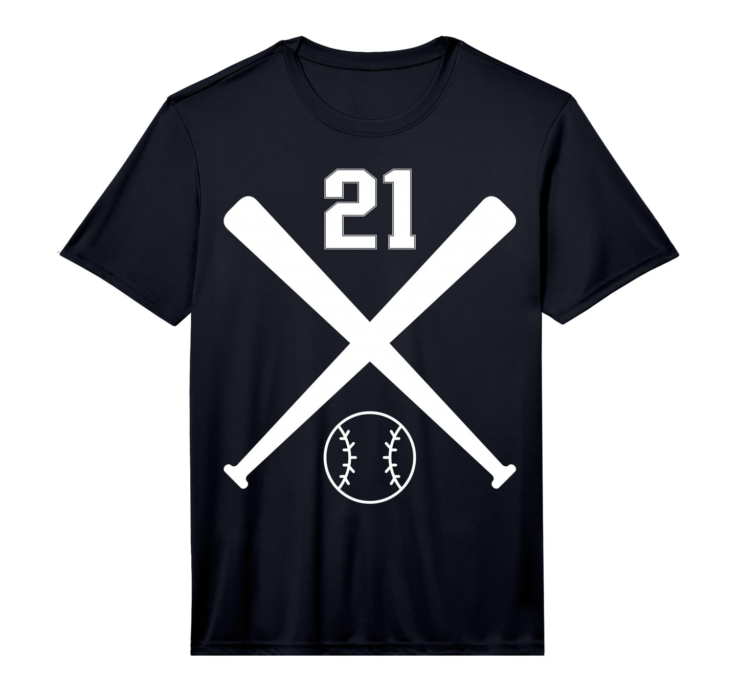 Baseball Softball Number 21 T-Shirt - Fun Novelty Design for Adults - T-Shirt, Sweatshirt, Hoodie