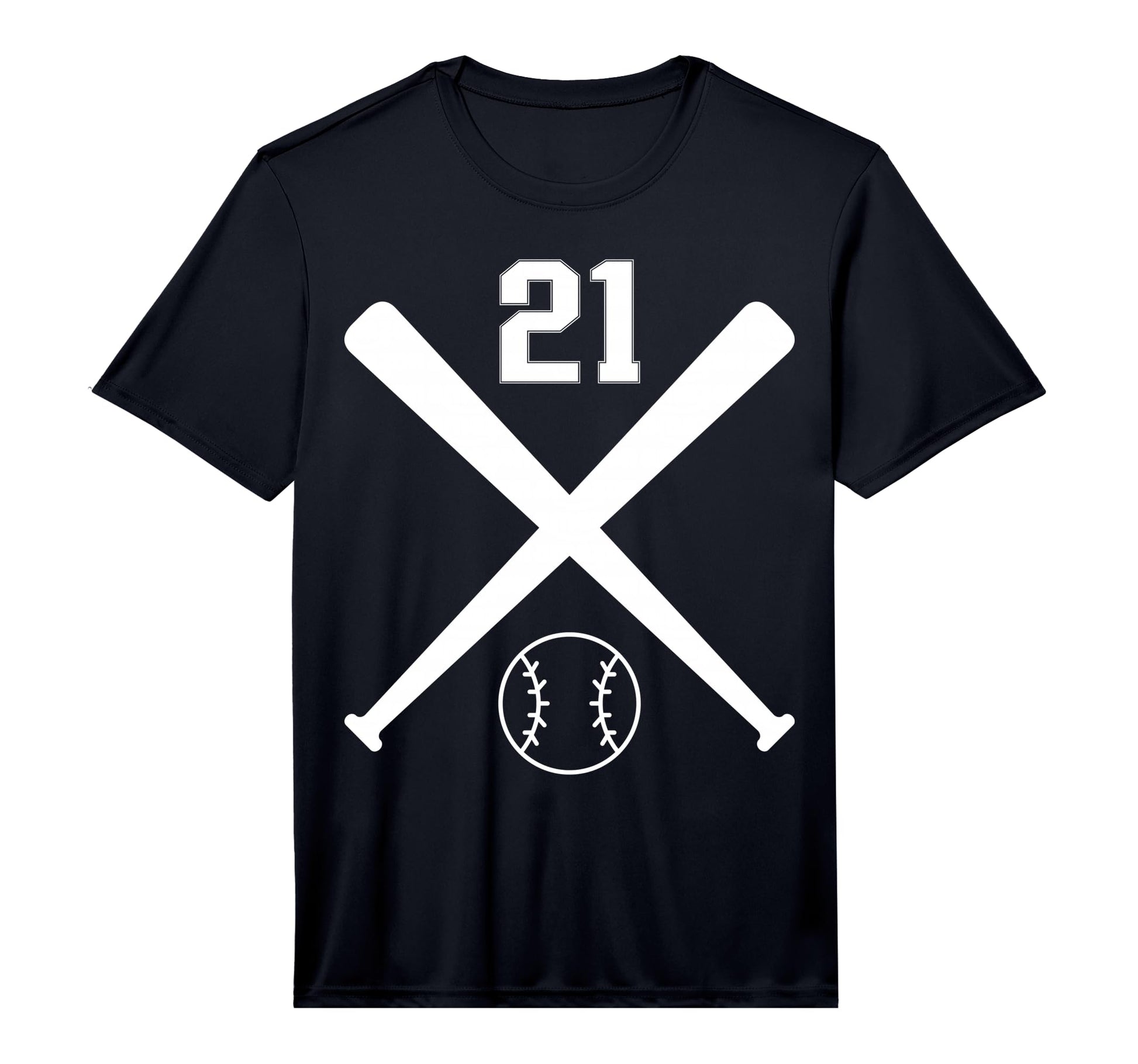 Baseball Softball Number 21 T-Shirt - Fun Novelty Design for Adults - T-Shirt, Sweatshirt, Hoodie