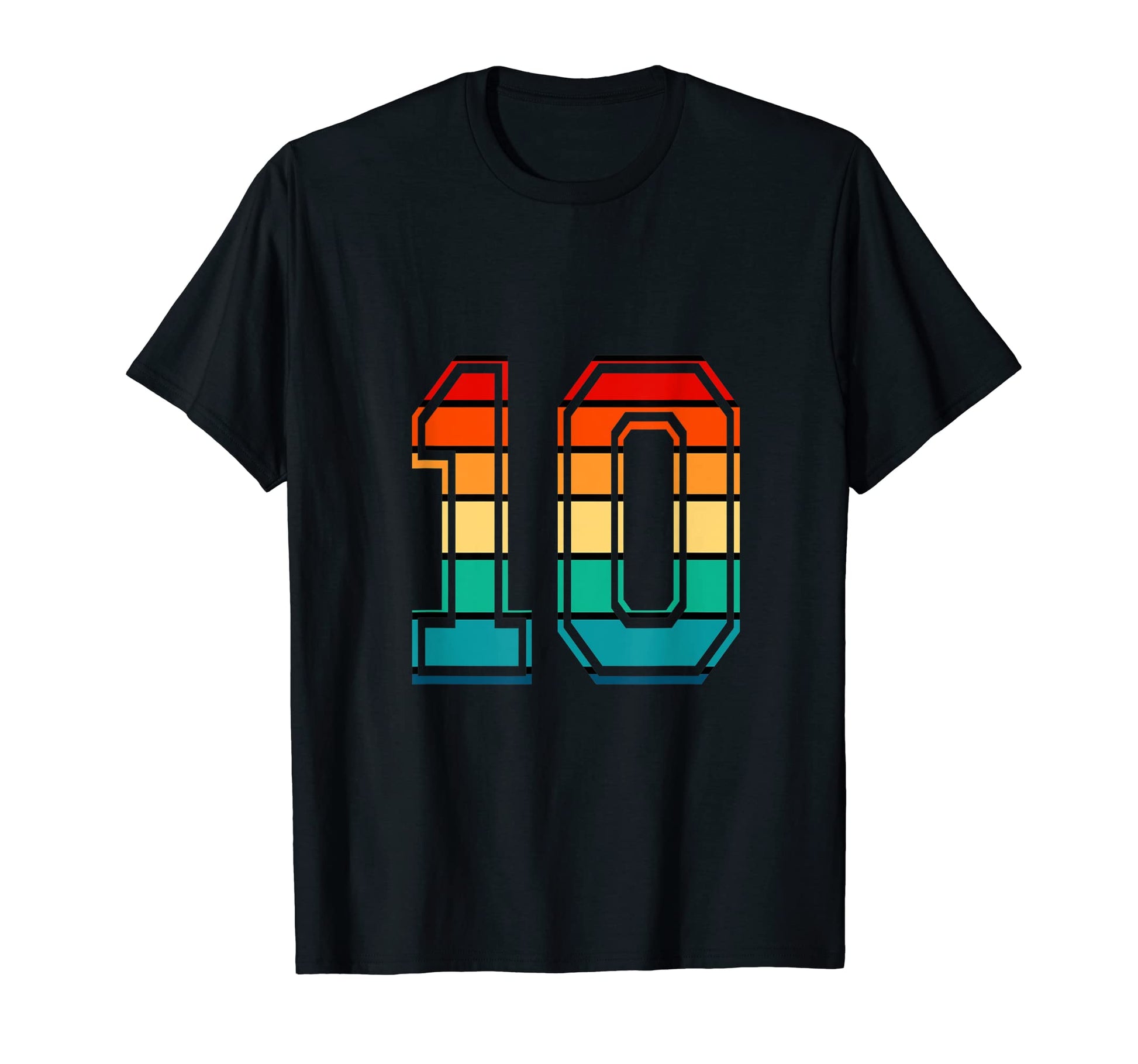 Number 10 Big Large Varsity 10 T-Shirt - Casual Everyday Wear Unisex - T-Shirt, Sweatshirt, Hoodie