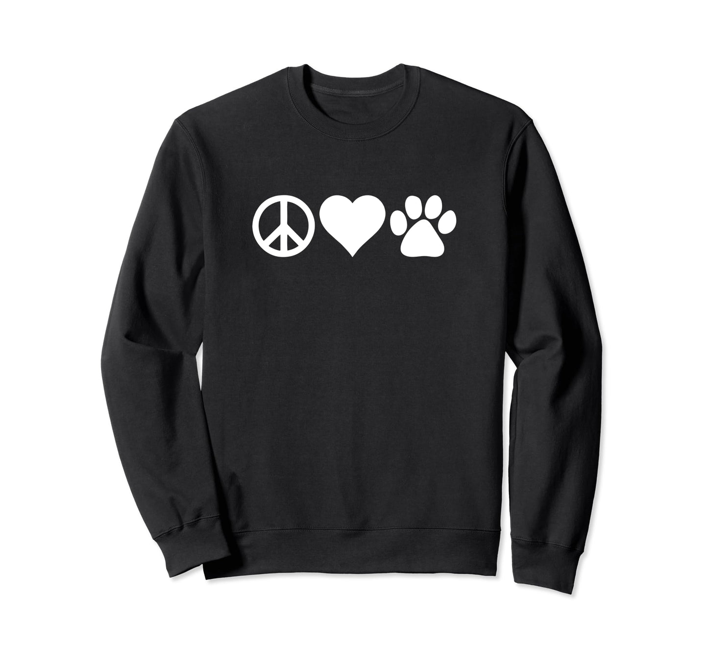 Dog Mom Dad Peace Love Dog Owners Sweatshirt - Graphic Print Unisex - T-Shirt, Sweatshirt, Hoodie