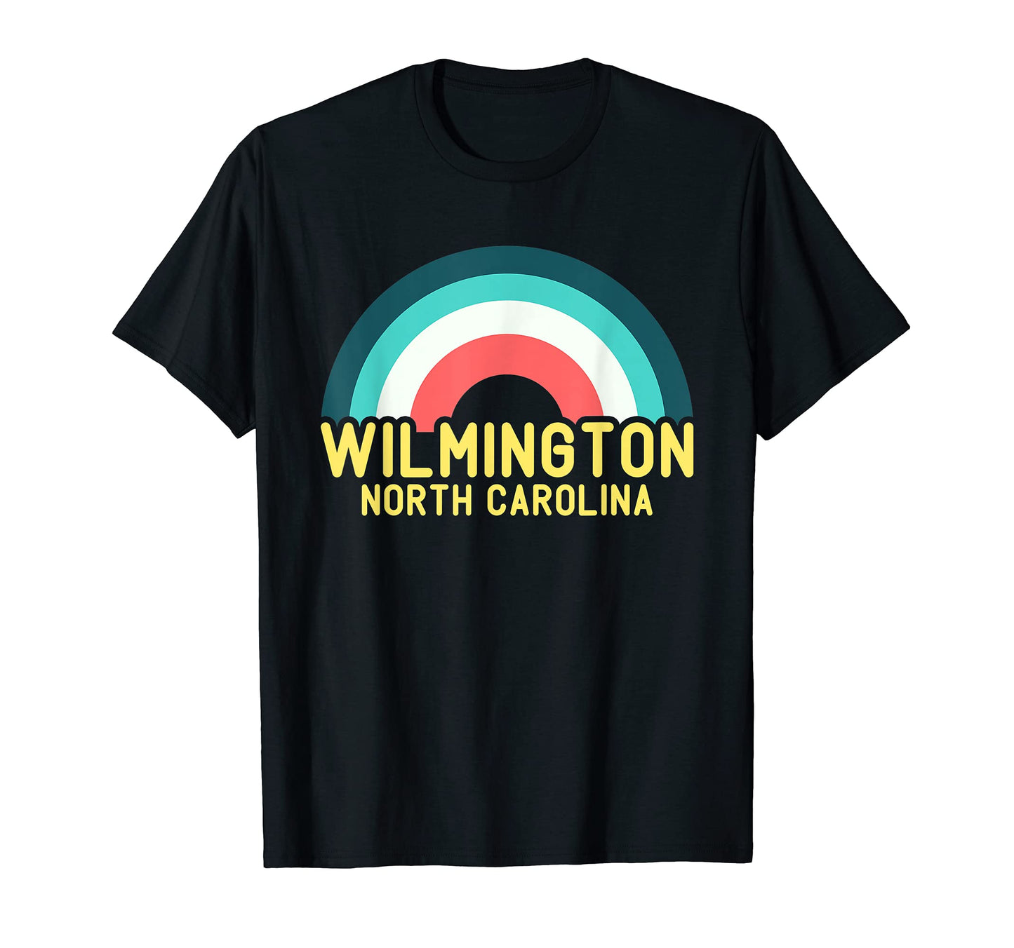 Wilmington North Carolina Rainbow T-Shirt - Minimalist Print for Adults - T-Shirt, Sweatshirt, Hoodie