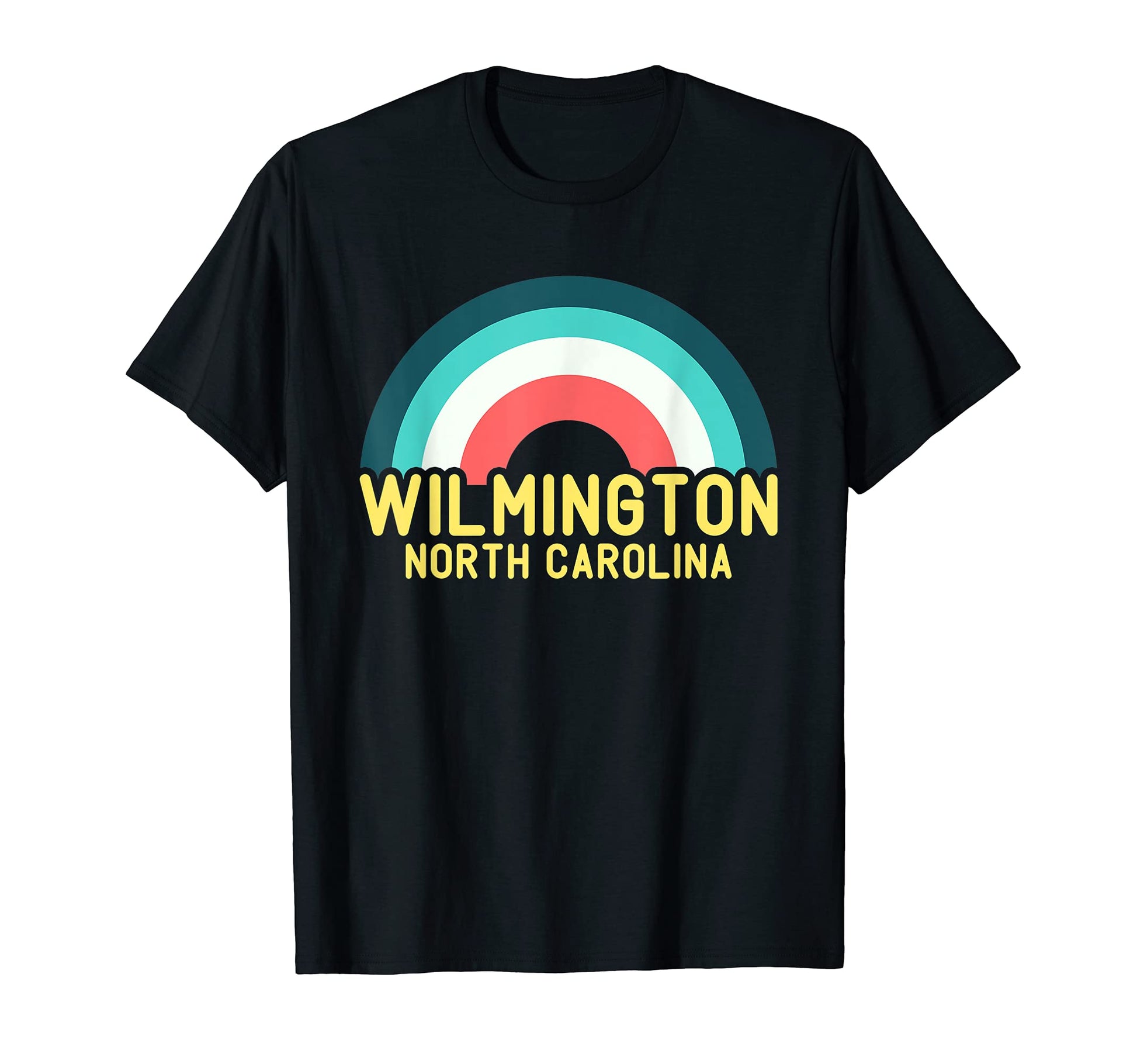 Wilmington North Carolina Rainbow T-Shirt - Minimalist Print for Adults - T-Shirt, Sweatshirt, Hoodie
