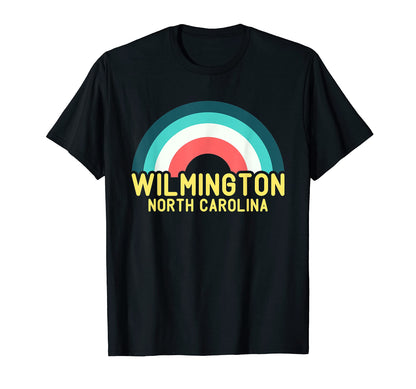 Wilmington North Carolina Rainbow T-Shirt - Minimalist Print for Adults - T-Shirt, Sweatshirt, Hoodie
