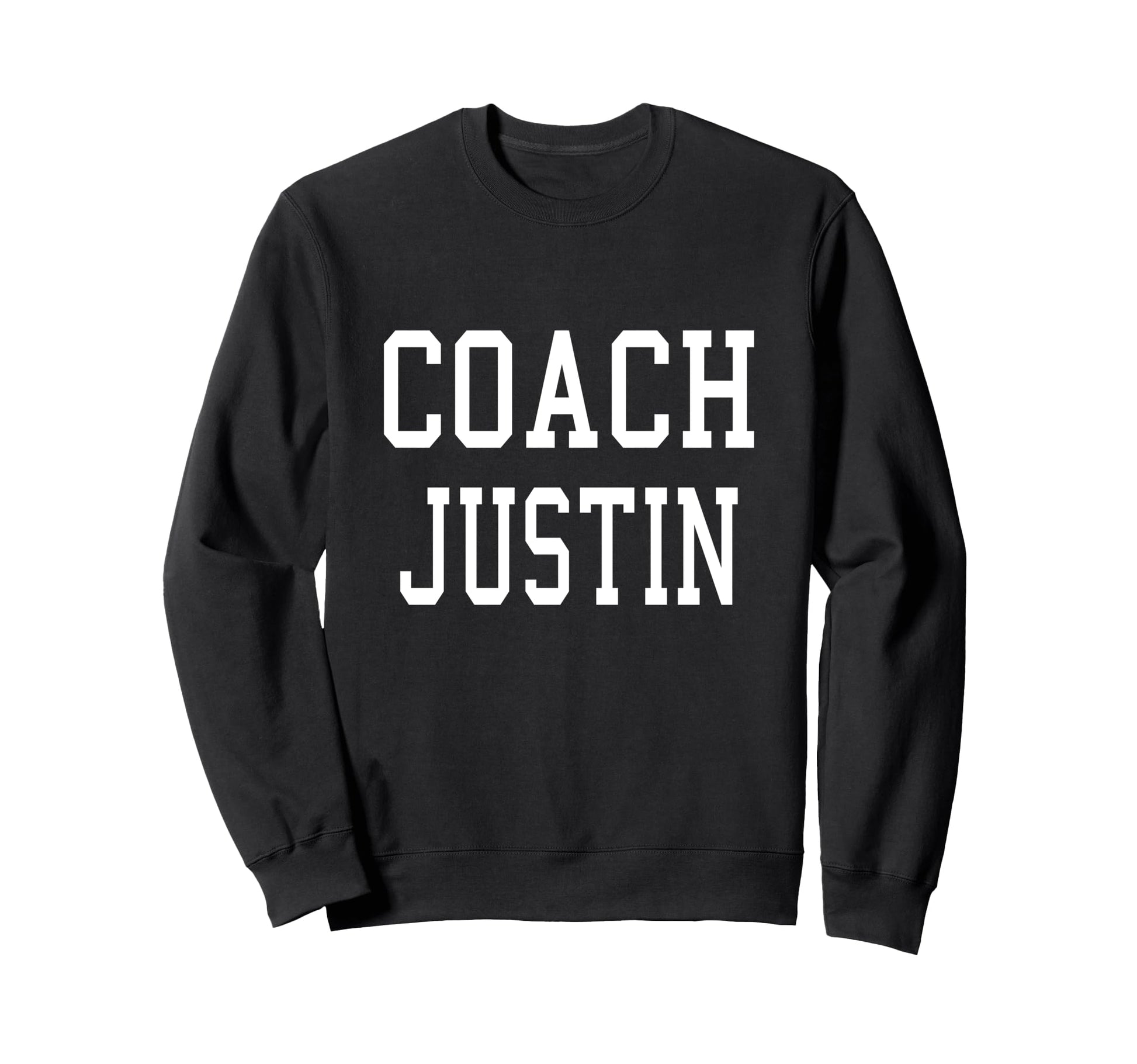 Coach Justin Custom Football Soccer Sweatshirt - Trendy Graphic for Adults - T-Shirt, Sweatshirt, Hoodie