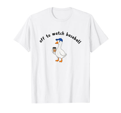 Off To Watch Baseball Goose Meme T-Shirt - Casual Everyday Wear for Adults - T-Shirt, Sweatshirt, Hoodie