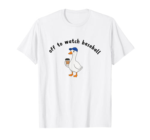 Off To Watch Baseball Goose Meme T-Shirt - Casual Everyday Wear for Adults - T-Shirt, Sweatshirt, Hoodie
