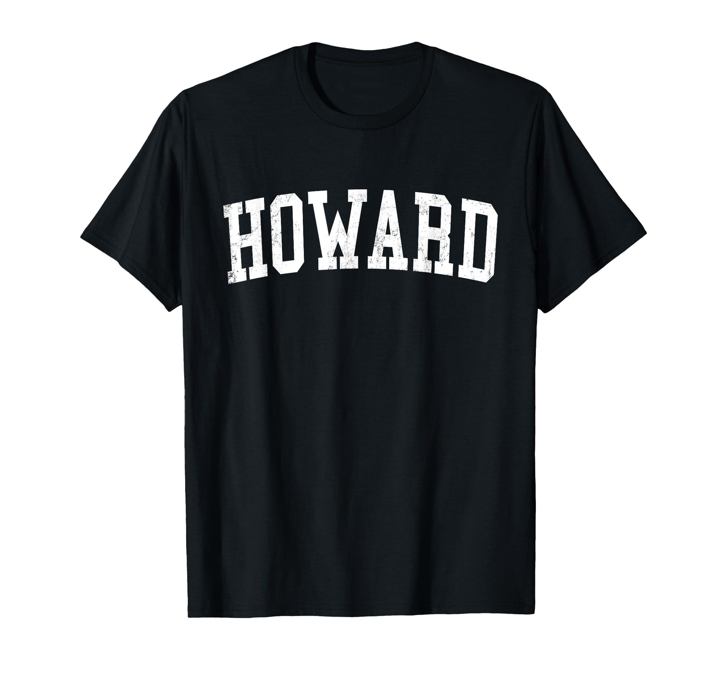 Howard Wi Distressed White Varsity T-Shirt - Minimalist Print Unisex - T-Shirt, Sweatshirt, Hoodie