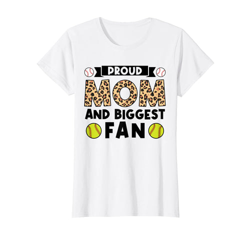 Proud Mom And Biggest Fan Softball T-Shirt - Fun Novelty Design for Adults - T-Shirt, Sweatshirt, Hoodie