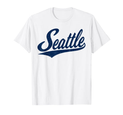 Seattle Washington Varsity Script T-Shirt - Unique Graphic for Adults - T-Shirt, Sweatshirt, Hoodie