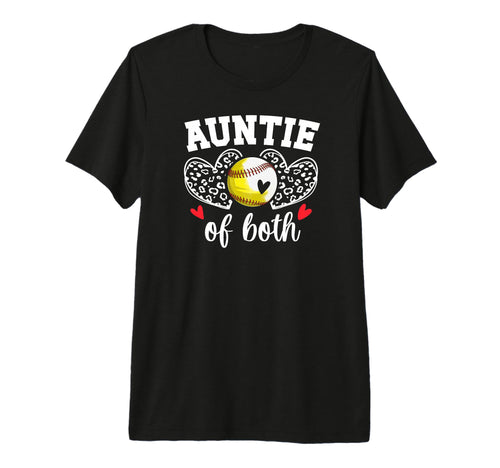 Auntie Both Baseball Softball Aunt T-Shirt - Minimalist Print for Adults - T-Shirt, Sweatshirt, Hoodie