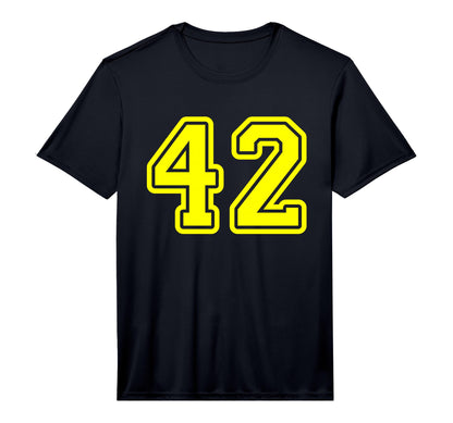 Yellow Sport Team Number 42 Performance T-Shirt - Streetwear Style Unisex - T-Shirt, Sweatshirt, Hoodie