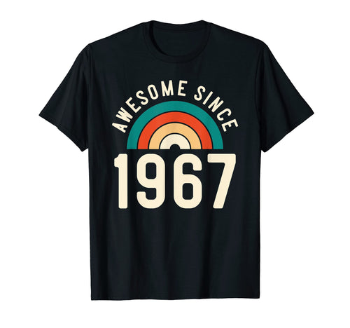 Awesome Since 1967 Rainbow 55Th Birthday T-Shirt - Unique Graphic Unisex - T-Shirt, Sweatshirt, Hoodie