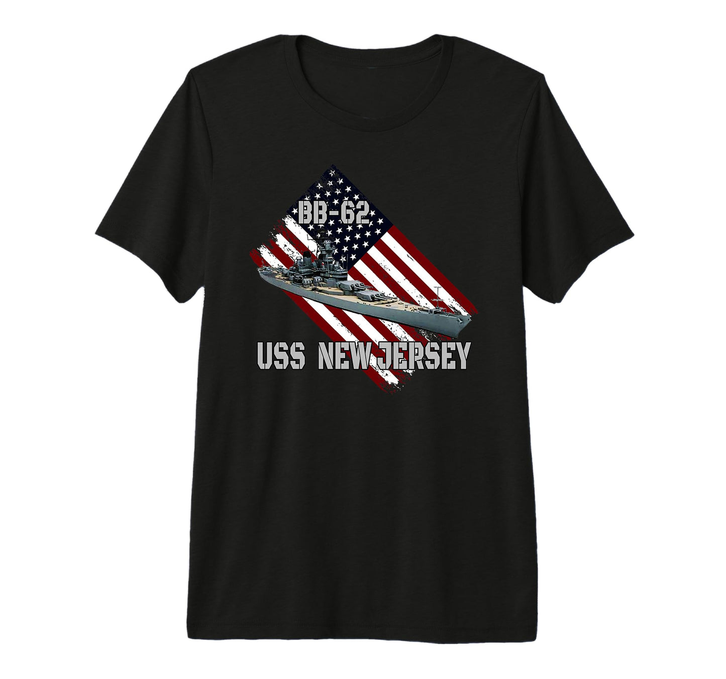 Battleship Uss New Jersey Bb 62 Combat T-Shirt - Unique Graphic Unisex - T-Shirt, Sweatshirt, Hoodie