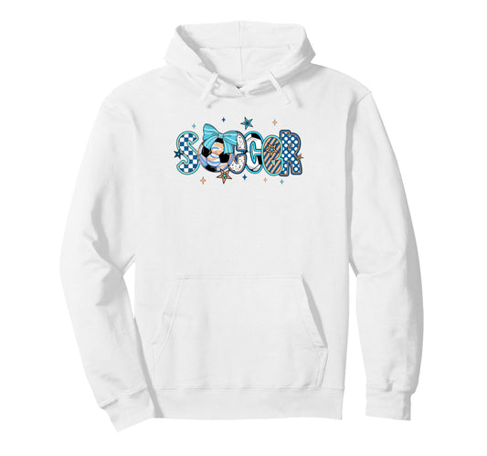 Soccer Preppy Soccer Game Day Mom Hoodie - Casual Everyday Wear Unisex - T-Shirt, Sweatshirt, Hoodie