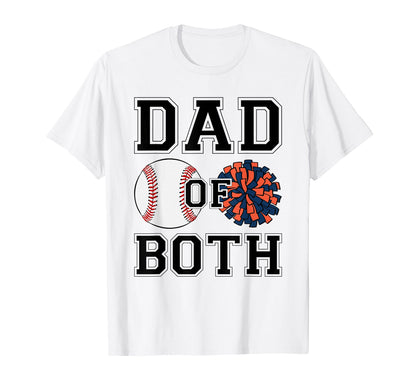 Baseball Cheer Dad Both Sports Love Father T-Shirt - Trendy Graphic Unisex - T-Shirt, Sweatshirt, Hoodie