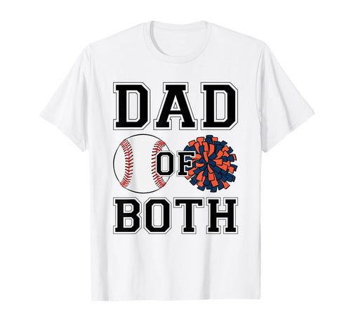 Baseball Cheer Dad Both Sports Love Father T-Shirt - Trendy Graphic Unisex - T-Shirt, Sweatshirt, Hoodie