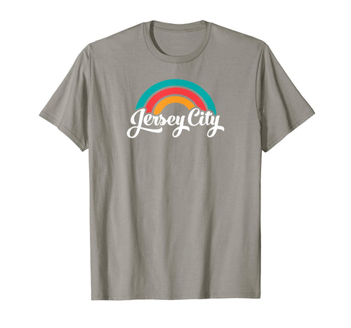 Jersey City Nj Script Rainbow T-Shirt - Aesthetic Graphic Men Women - T-Shirt, Sweatshirt, Hoodie
