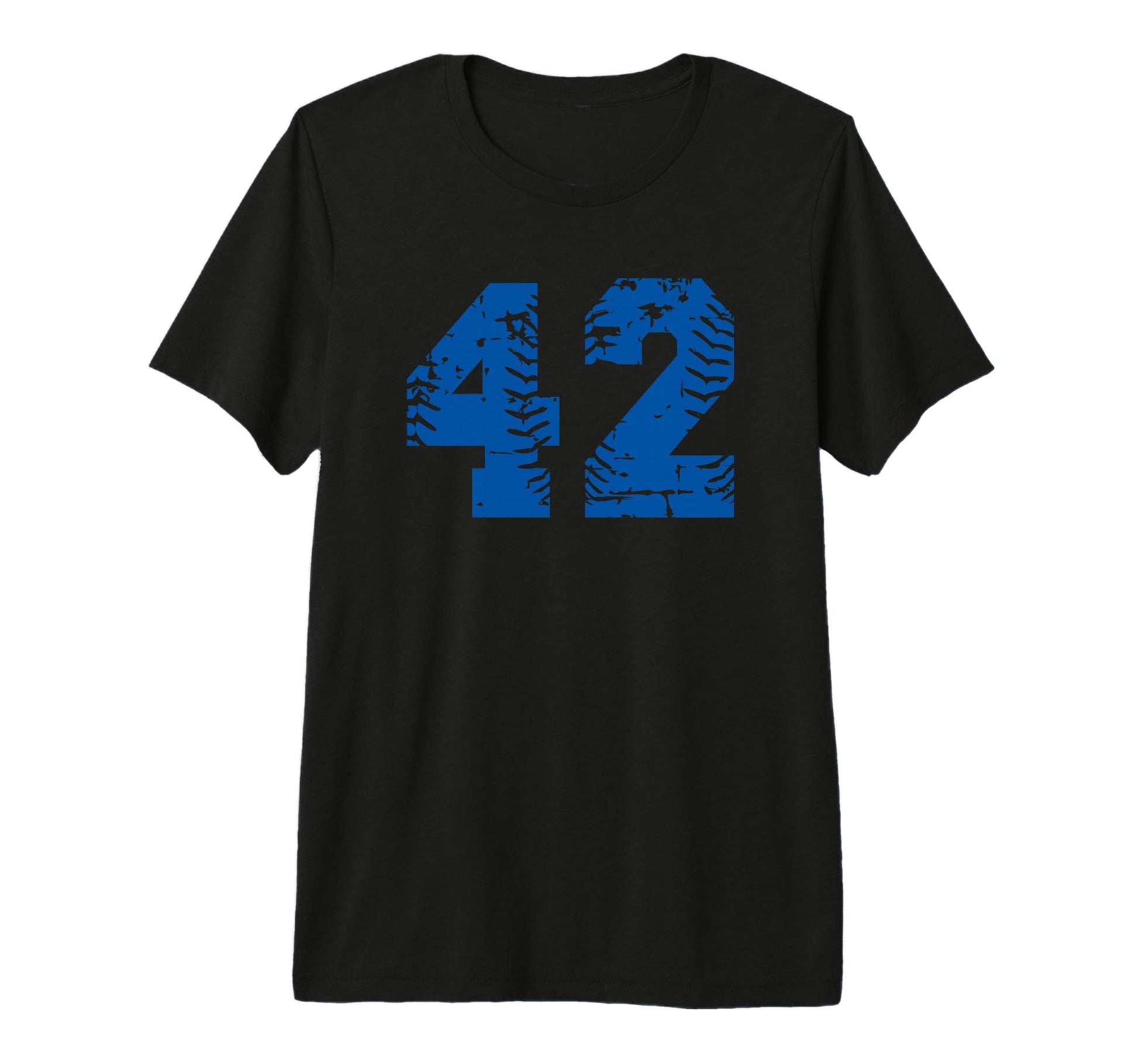 Blue Baseball Team Number 42 Tri Blend T-Shirt - Streetwear Style Unisex - T-Shirt, Sweatshirt, Hoodie