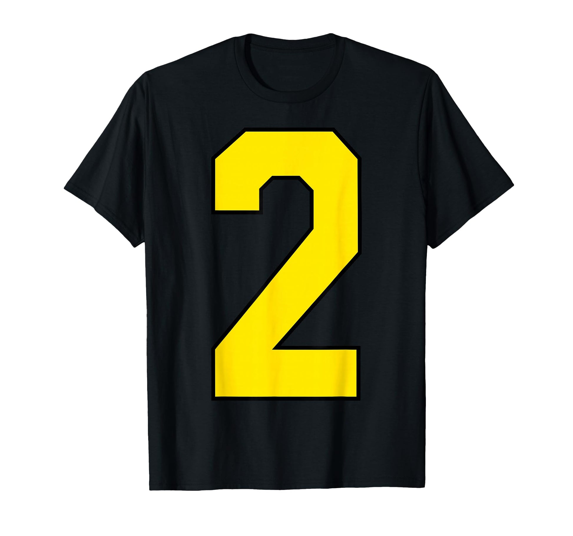 Yellow Sports Team Number 2 Fan T-Shirt - Aesthetic Graphic Men Women - T-Shirt, Sweatshirt, Hoodie