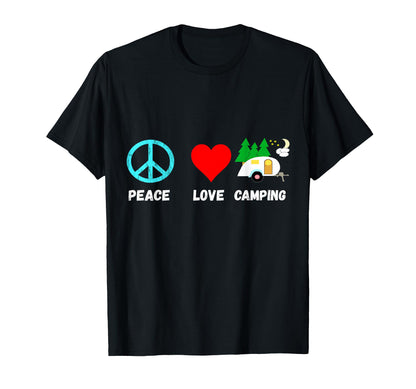 Teardrop Camper Peace Love Caravan Rv T-Shirt - Streetwear Style Unisex - T-Shirt, Sweatshirt, Hoodie