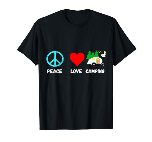 Teardrop Camper Peace Love Caravan Rv T-Shirt - Streetwear Style Unisex - T-Shirt, Sweatshirt, Hoodie