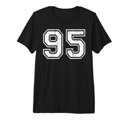 95 Number Ninety Five Team Sports T-Shirt - Minimalist Print Men Women - T-Shirt, Sweatshirt, Hoodie