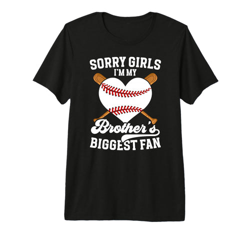 Brothers Biggest Fan Baseball Sister T-Shirt - Graphic Print Men Women - T-Shirt, Sweatshirt, Hoodie