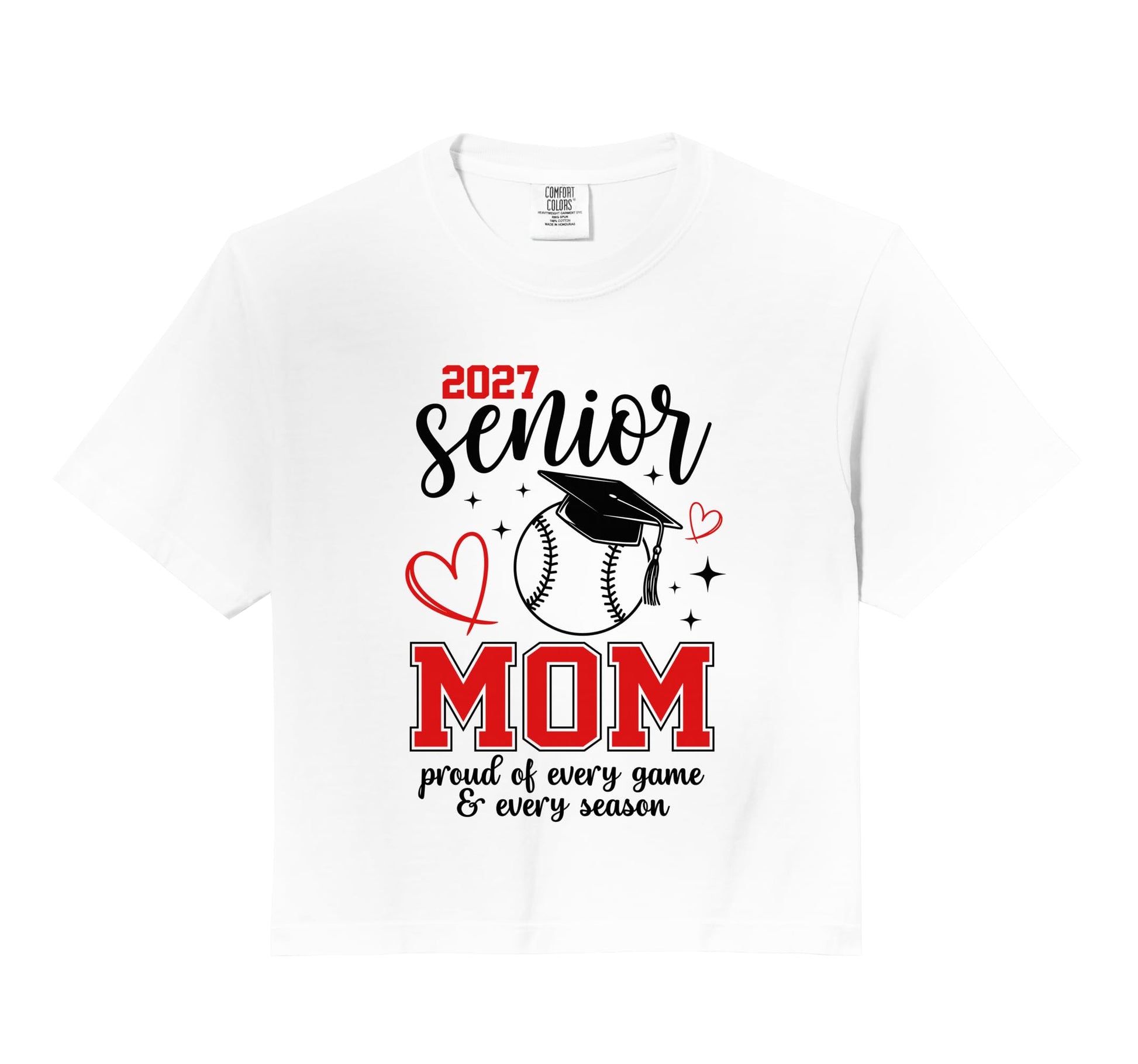 2027 Senior Baseball Mom Proud Family T-Shirt - Custom Art Print Men Women - T-Shirt, Sweatshirt, Hoodie