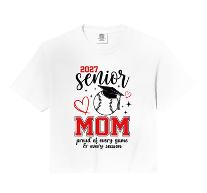 2027 Senior Baseball Mom Proud Family T-Shirt - Custom Art Print Men Women - T-Shirt, Sweatshirt, Hoodie