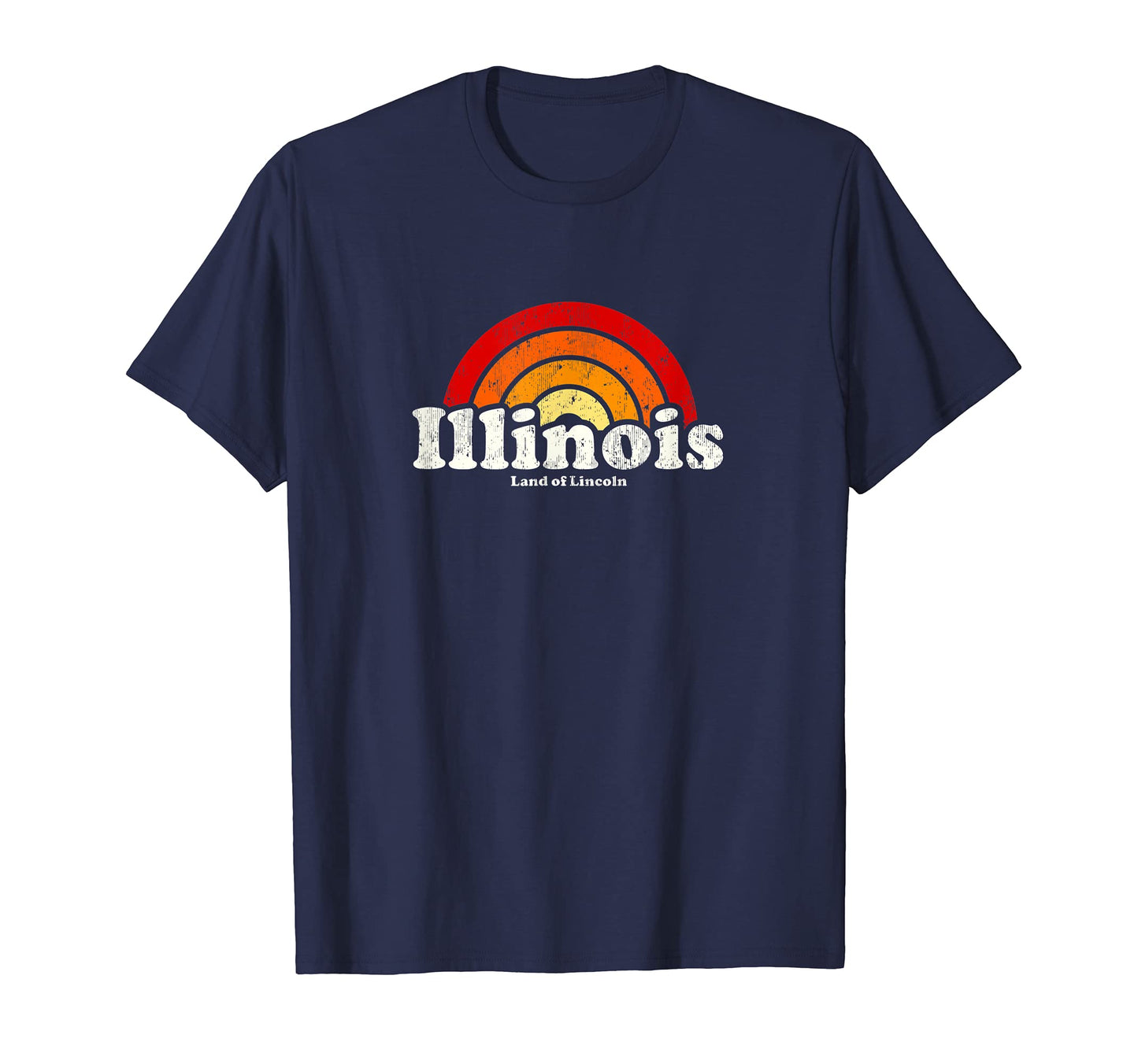 Illinois 70S Rainbow T-Shirt - Unique Graphic for Adults - T-Shirt, Sweatshirt, Hoodie
