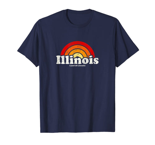 Illinois 70S Rainbow T-Shirt - Unique Graphic for Adults - T-Shirt, Sweatshirt, Hoodie