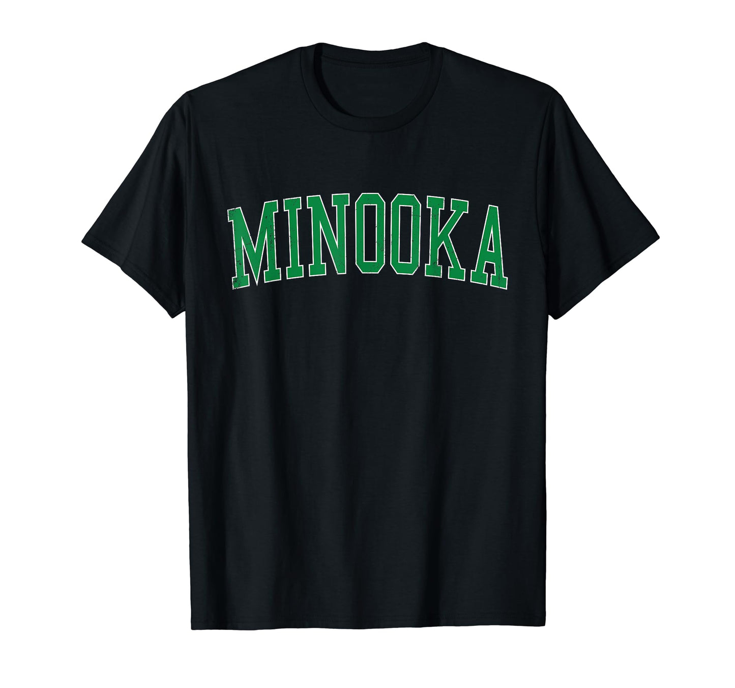 Minooka Il Distressed Green Varsity T-Shirt - Custom Art Print Men Women - T-Shirt, Sweatshirt, Hoodie